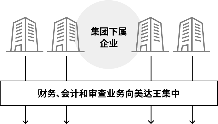 Metal One 共享服务部门旨在提高运营效率的流程图
