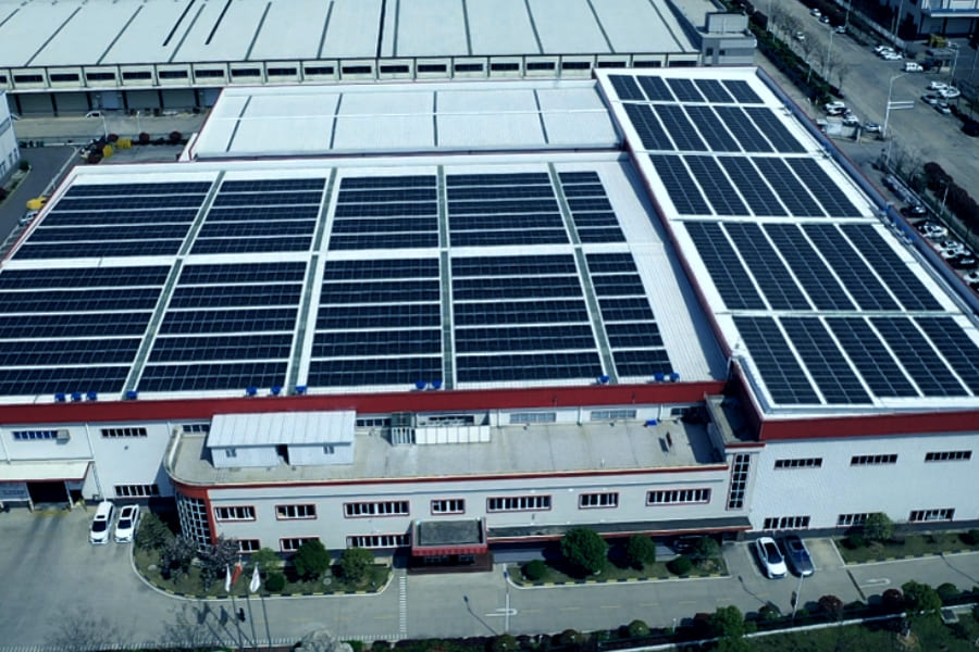 One example of cutting greenhouse gas emissions: adopting solar power at Metal One Service Asia (Wuhan, China) Co., Ltd.